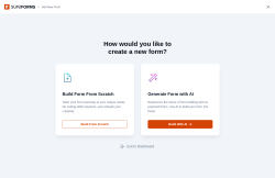 Page screenshot: SureForms &rarr; New Form