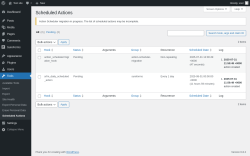 Page screenshot: Tools → Scheduled Actions