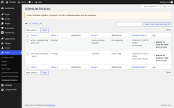 Page screenshot: Tools &rarr; Scheduled Actions