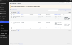 Page screenshot: Tools &rarr; Scheduled Actions