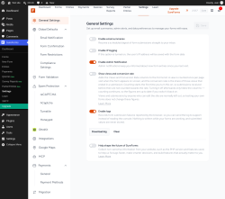 Page screenshot: SureForms &rarr; Settings