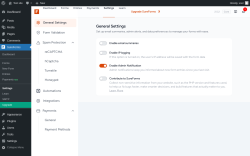 Page screenshot: SureForms &rarr; Settings