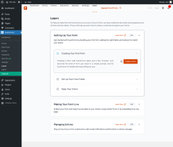 Page screenshot: SureForms &rarr; Learn