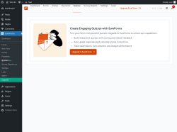 Page screenshot: SureForms &rarr; Quizzes New