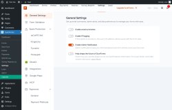 Page screenshot: SureForms &rarr; Settings