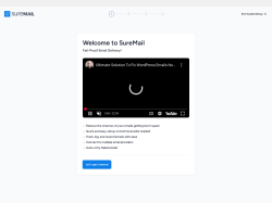 Page screenshot: SureMail Settings &lsaquo; Test site &mdash; WordPress