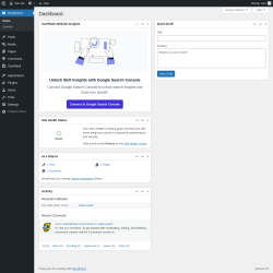 Page screenshot: Dashboard &lsaquo; Test site &mdash; WordPress