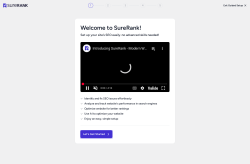 Page screenshot: SureRank &rarr; Onboarding