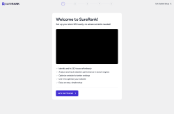 Page screenshot: SureRank &rarr; Onboarding
