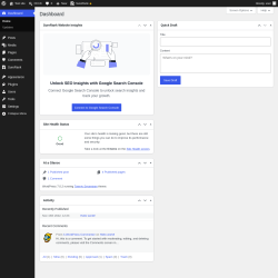 Page screenshot: Dashboard &lsaquo; Test site &mdash; WordPress