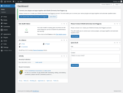 Page screenshot: Dashboard ‹ Test site — WordPress