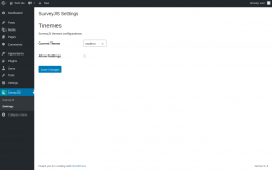 Page screenshot: SurveyJS → Settings