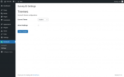 Page screenshot: SurveyJS → Settings