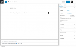 Page screenshot: Add New Post &lsaquo; Test site &mdash; WordPress