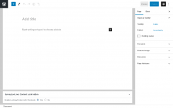Page screenshot: Add New Page &lsaquo; Test site &mdash; WordPress