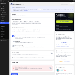 Page screenshot: Settings &rarr; SVG Support