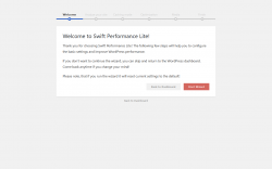Page screenshot: Swift Performance Lite Setup Wizard -
