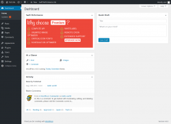 Page screenshot: Dashboard ‹ Test site — WordPress