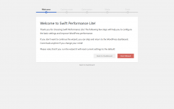 Page screenshot: Swift Performance Lite Setup Wizard -