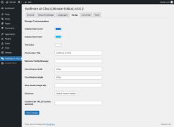 Page screenshot: SwiftHare AI Chat &rarr; Design