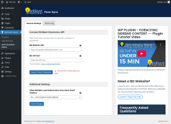 Page screenshot: BD Form Syncs → API Connection Status
