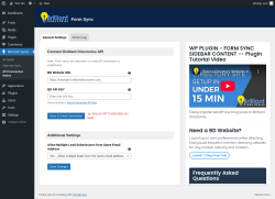 Page screenshot: BD Form Syncs → API Connection Status