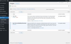 Page screenshot: Plugins ‹ Test site — WordPress