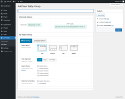 Page screenshot: WP Tabby → Add New
