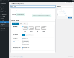Page screenshot: WP Tabby → Add New