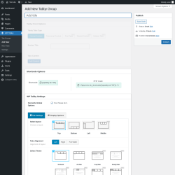 Page screenshot: WP Tabby → Add New