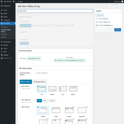 Page screenshot: WP Tabby → Add New Tabby Group