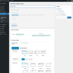 Page screenshot: WP Tabby → Add New Tabby Group