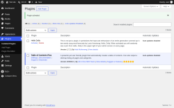 Page screenshot: Plugins &lsaquo; Test site &mdash; WordPress