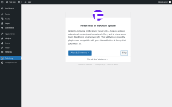 Page screenshot: Tableberg Settings ‹ Test site — WordPress