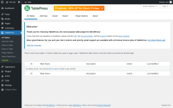 Page screenshot: TablePress