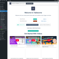 Page screenshot: Tablesome → Getting Started