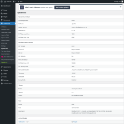 Page screenshot: Tablesome → System Info