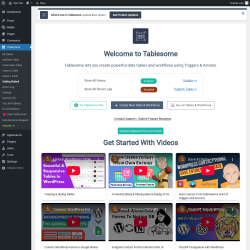 Page screenshot: Tablesome → Getting Started