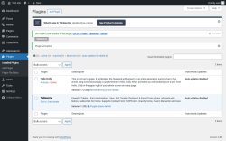 Page screenshot: Plugins ‹ Test site — WordPress