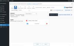 Page screenshot: Tagembed ‹ Test site — WordPress