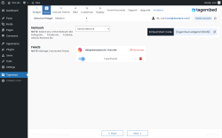 Page screenshot: Tagembed ‹ Test site — WordPress