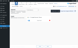 Page screenshot: Tagembed ‹ Test site — WordPress