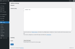 Page screenshot: Settings &rarr; TailPress