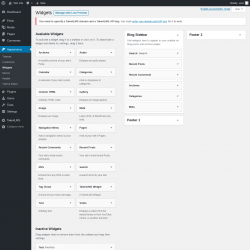 Page screenshot: Widgets ‹ Test site — WordPress