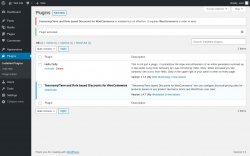 Page screenshot: Plugins &lsaquo; Test site &mdash; WordPress