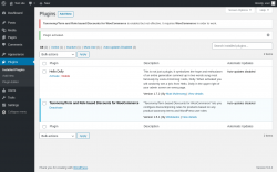 Page screenshot: Plugins &lsaquo; Test site &mdash; WordPress