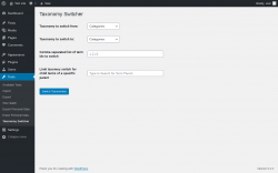 Page screenshot: Tools &rarr; Taxonomy Switcher