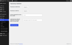 Page screenshot: Tools &rarr; Taxonomy Switcher