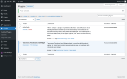 Page screenshot: Plugins ‹ Test site — WordPress