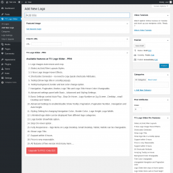 Page screenshot: TC Logo Slider → Add New Logo